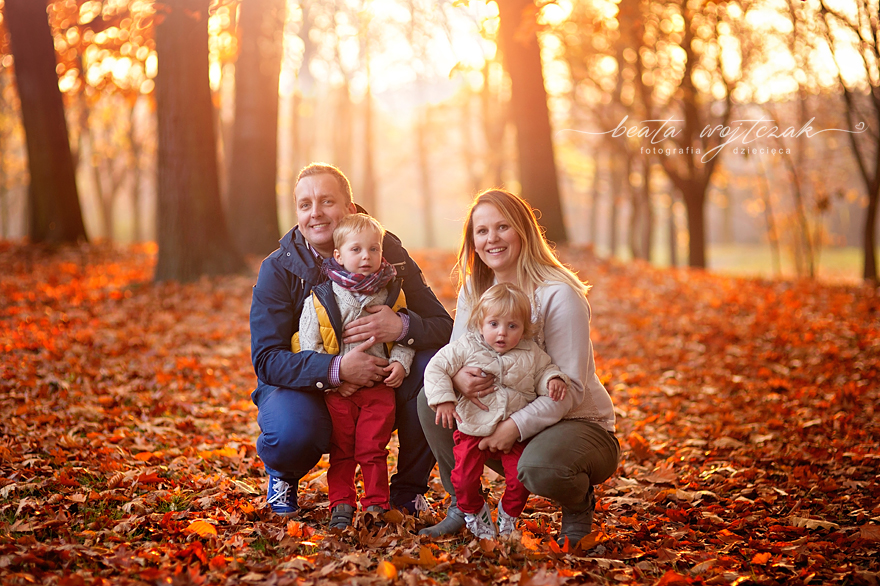 rodzinna sesja jesienna Krakow, fotografia dziecieca Krakow